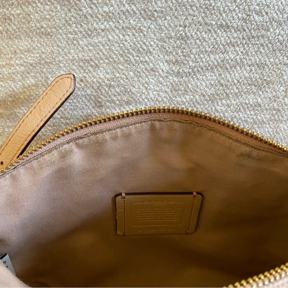 Coach Mini Kelsey Satchel Leather Crossbody Bag Pink Beige - Picture 13 of 16